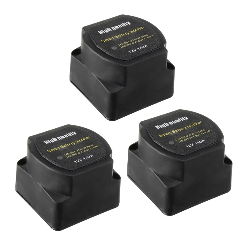 

NEW-3X Dual Battery Smart Isolator 12V 140 Amp Voltage Sensitive Relay VSR Smart Switch