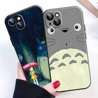 japan anime totoro miyazaki phone case for apple iphone 13 12 11 pro 12 13 mini x xr xs max se 6 6s 7 8 plus soft
