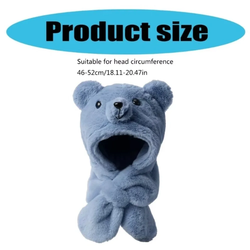 Новые мягкие пушистые зимние детские наушники с мультяшными ушками теплая