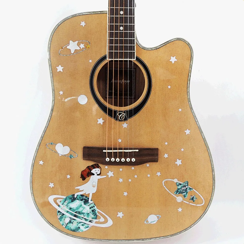 Inlay Decals Guitar Sticker Backing Adhesive Tape Cool Style DIY Guitar Decor Easy To Install And Remove Guitar Body