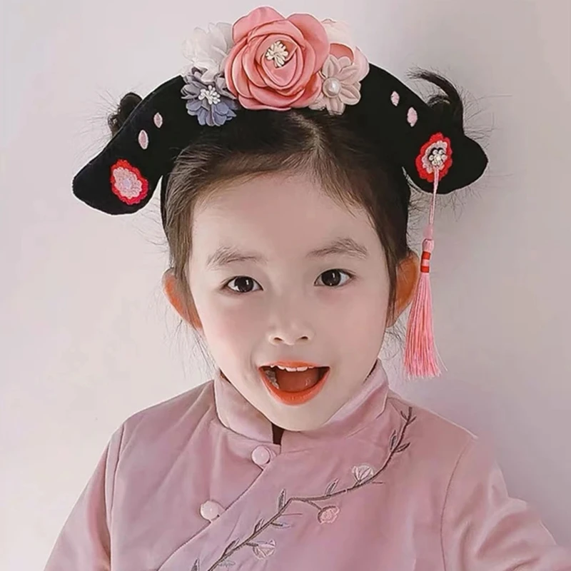 

Ancient Chinese HeadBand Manchu Princess Headwear Ancient Chinese Girl Hairband