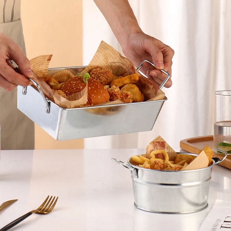 Корейская жареная куриная сковорода для закусок с картошкой фри ручкой