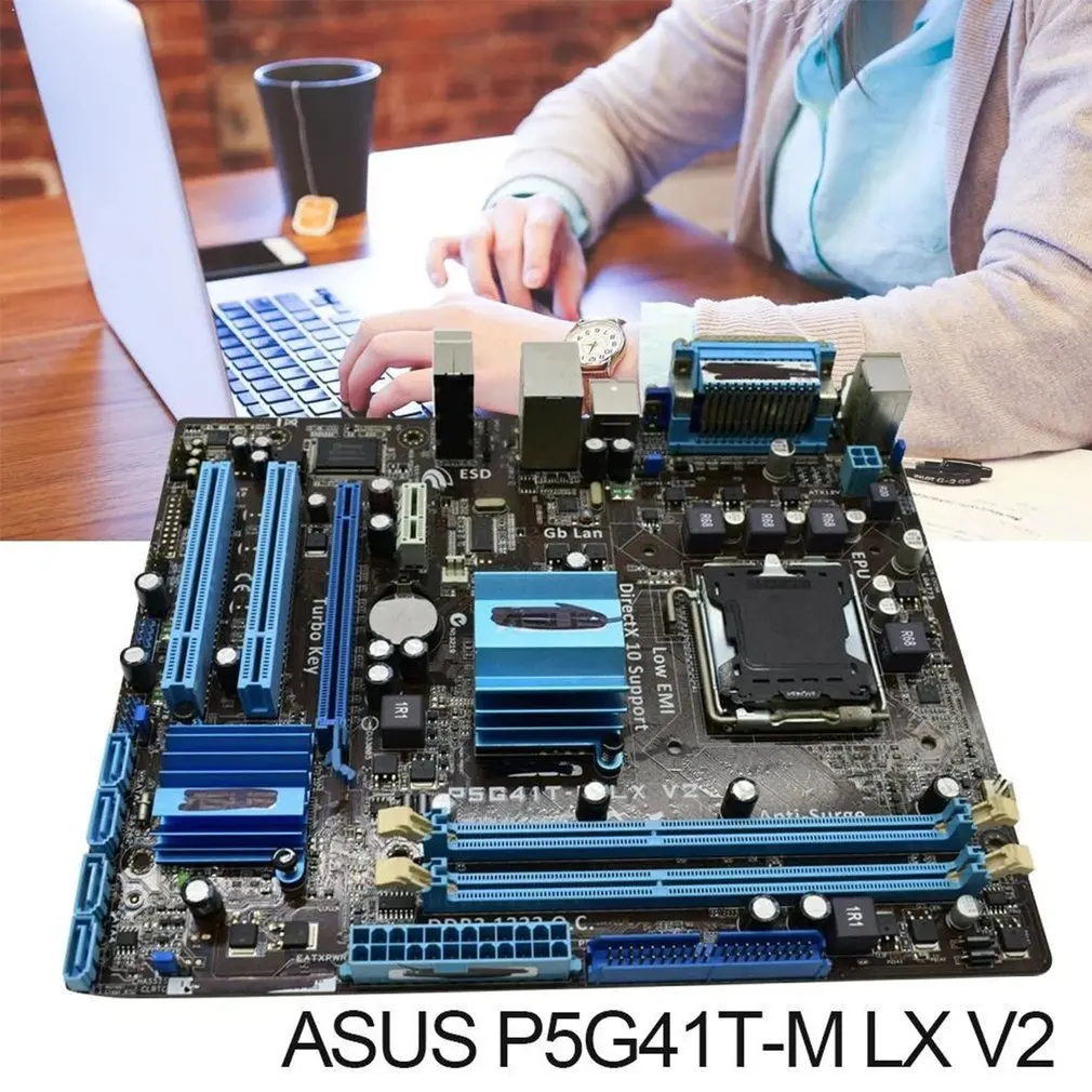 

2021 new For P5G41T-M LX V2 Motherboard DDR3 8GB G41 P5G41T-M LX V2 X16 Computador Desktop Mainboard PCI-E VGA p5G41T Usado