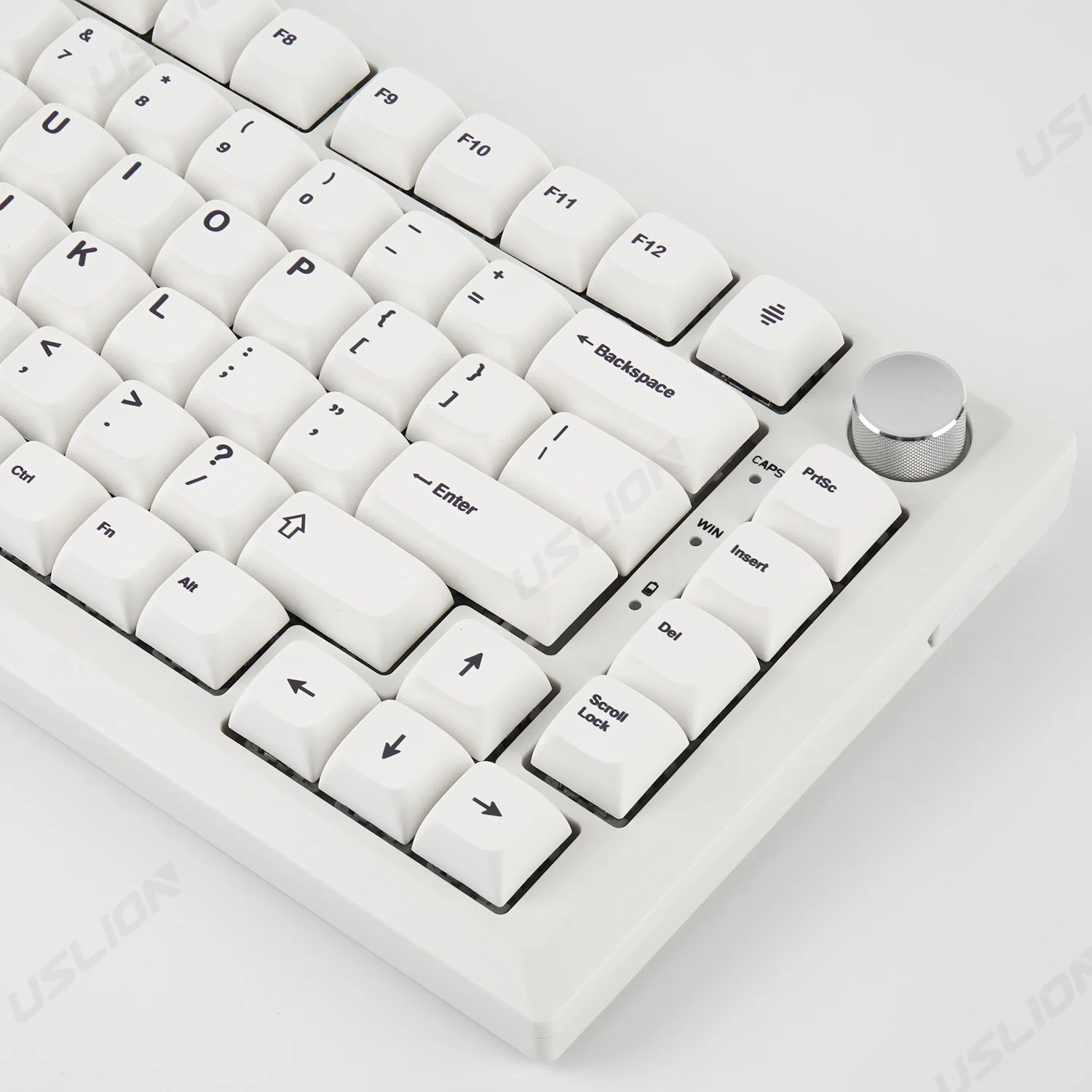 

USLION 135 Keys XDA Profile PBT Keycaps Minimalist White Theme DIY Customized Key Caps Kit for MX switches Mechanical Keyboard