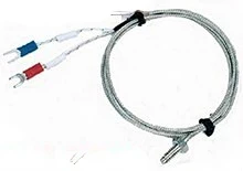 

2Pcs Metal Shielded Wire Screw Type Thermocouple, Index Number E, K, 3 Meter Wire Length