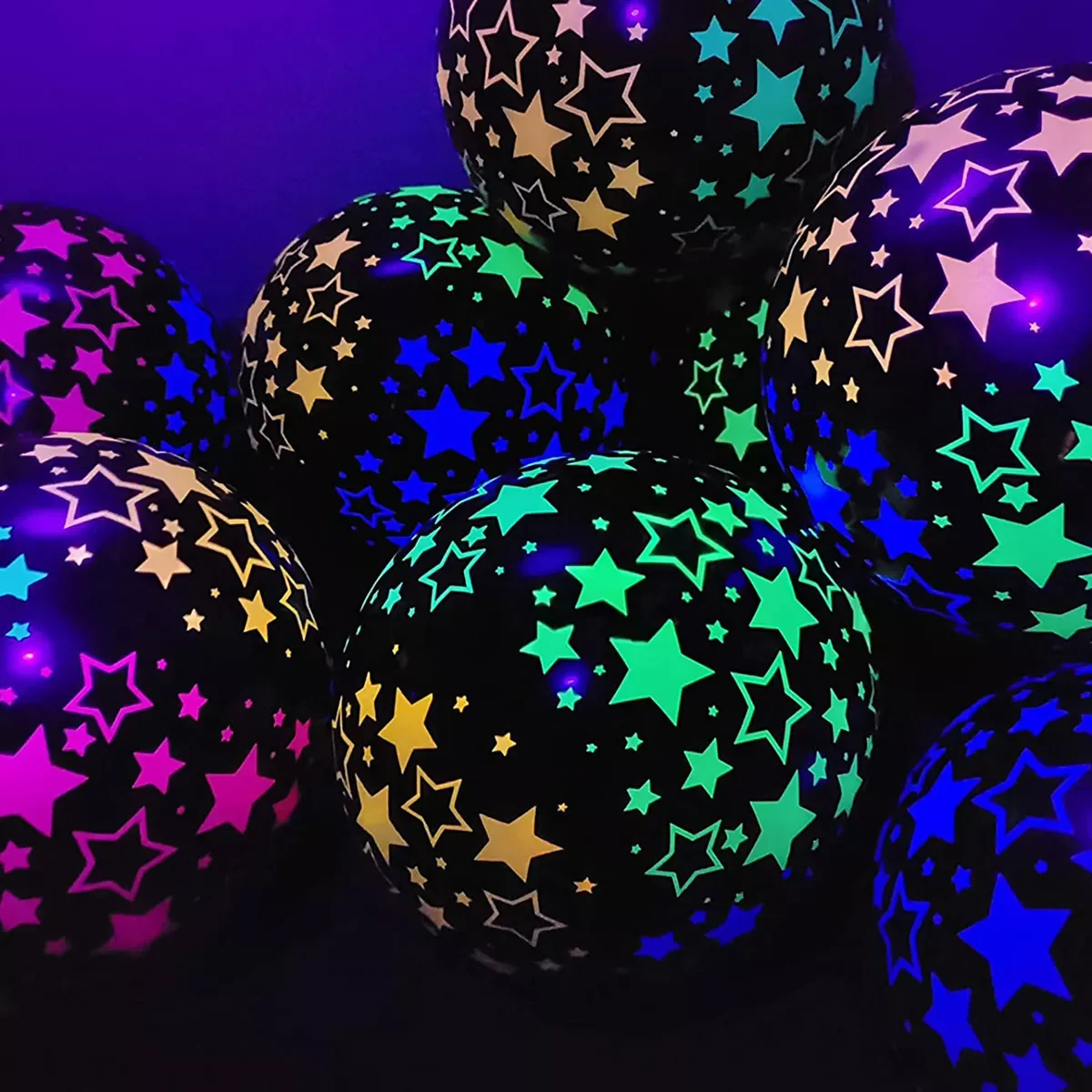 

Star Fluorescent Balloons Happy Birthday Party Decoration Kids Adults Latex Balloon Wedding Birthday Glow Baloon