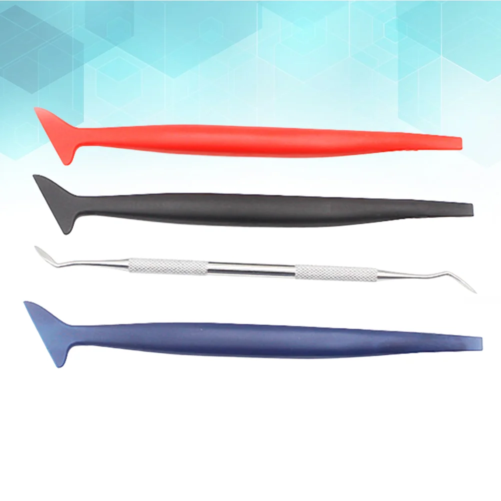 

4 PCS/Set Sticker Scraper Tool Wrapping Scraper Felt Squeegee Car Vinyl Squeegee Car Wrap Tools Closing Tool Film