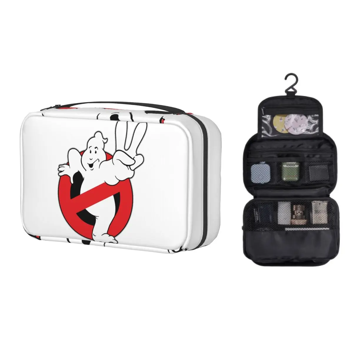 

Custom Ghostbusters Cartoon Toiletry Bag Women Ghosts Comedy Film Cosmetic Makeup Organizer Lady Beauty Storage Dopp Kit Case