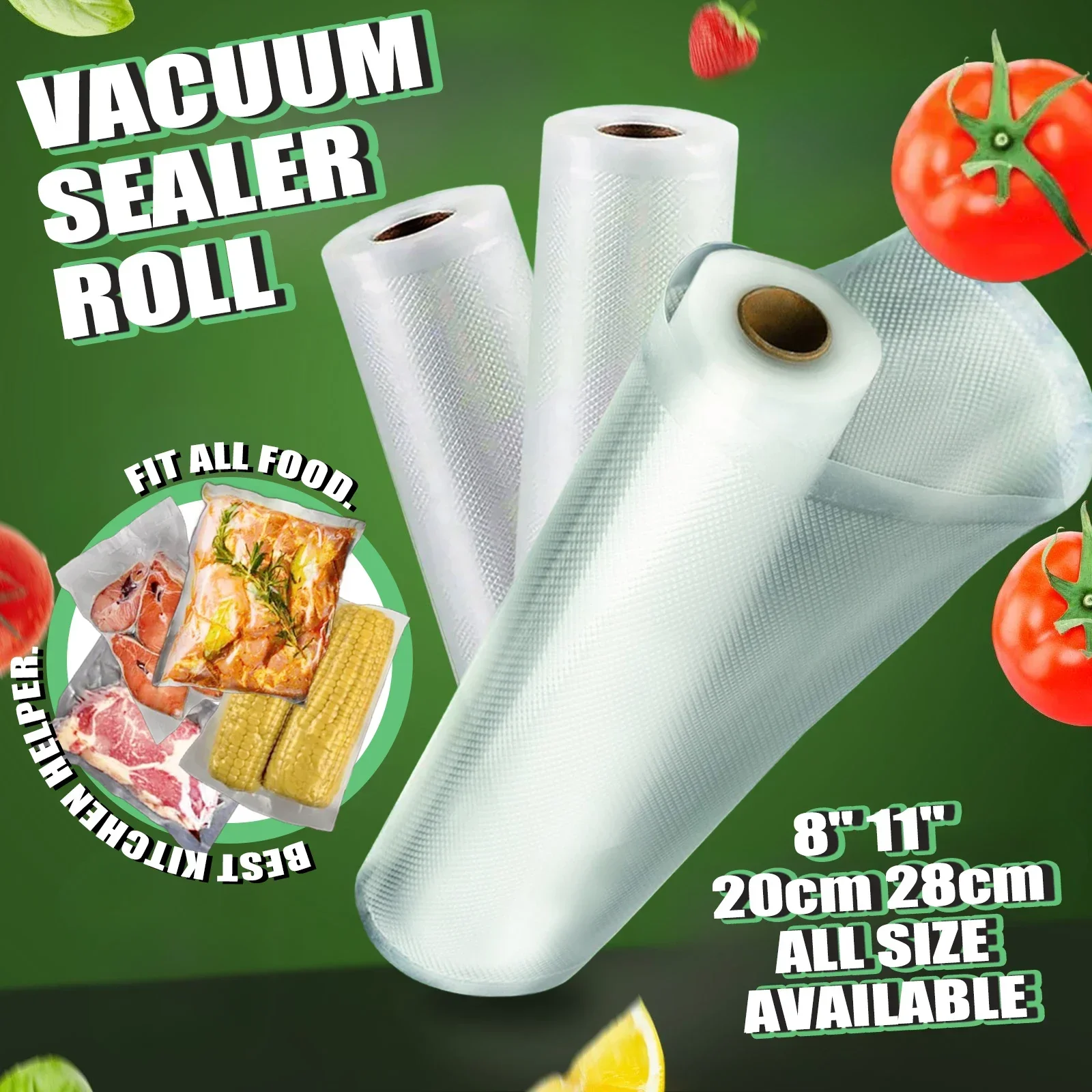 Вакуумные герметичные рулоны без БФА пакеты для хранения пищевых продуктов