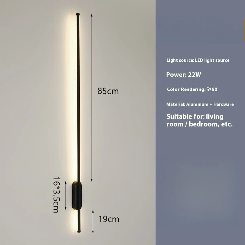 

Длинные светодиодные настенные светильники для спальни, прикроватные черные настенные светильники для гостиной, фон Decoracion, прихожие, бра