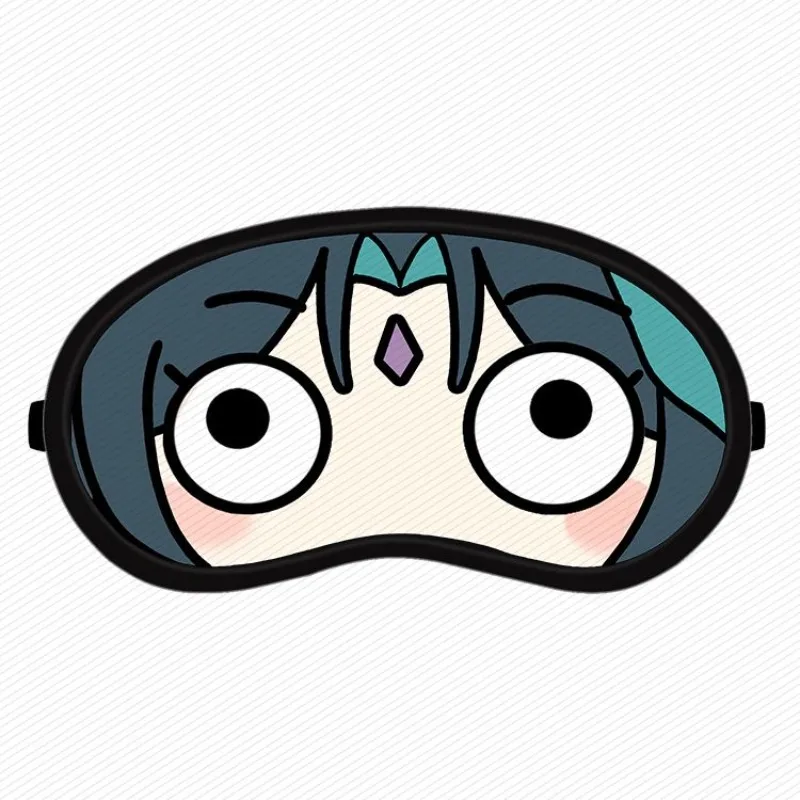 

Genshin Impact Silly Look Eye Mask Woman Tartaglia Xiao Scaramouche Zhongli Cartoon Eyepatch Sleep Eyeshade Unisex Cos Blindfold