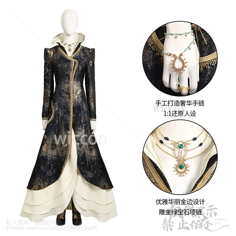 Wicked аниме фильм косплей Мадам Моррибл костюм изысканная вышивка королева платье