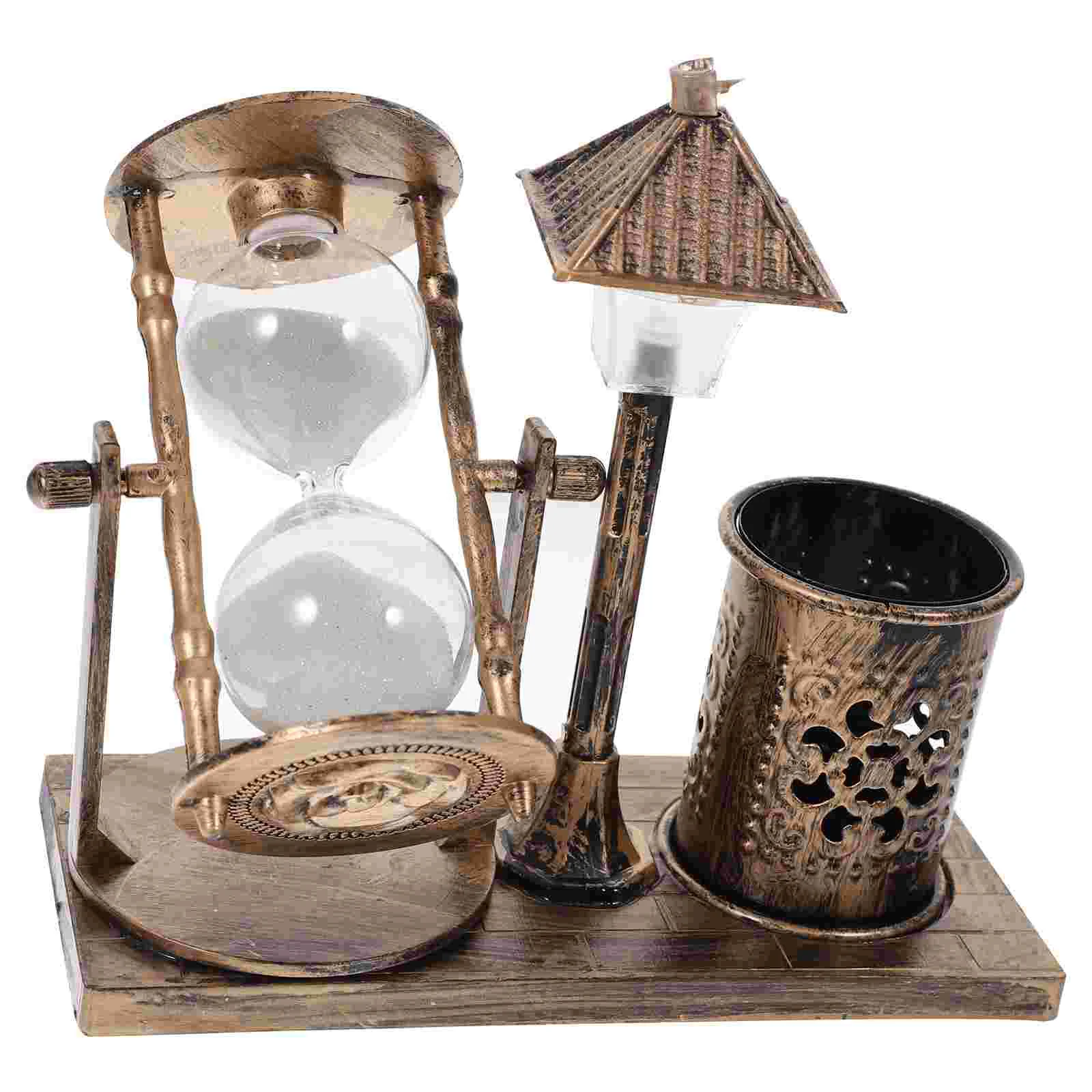 

Hourglass Sandpen Holder Lamp Desktop Decor Ledquicksand Street Ornamenttimer