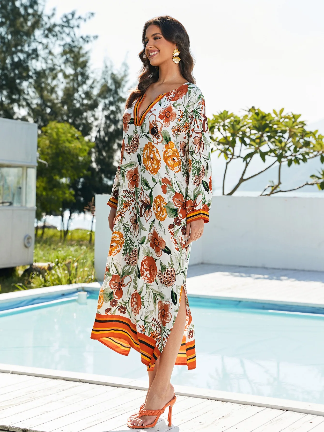 WeHello-новый стильный Хлопковый чехол для пляжного отдыха с принтом