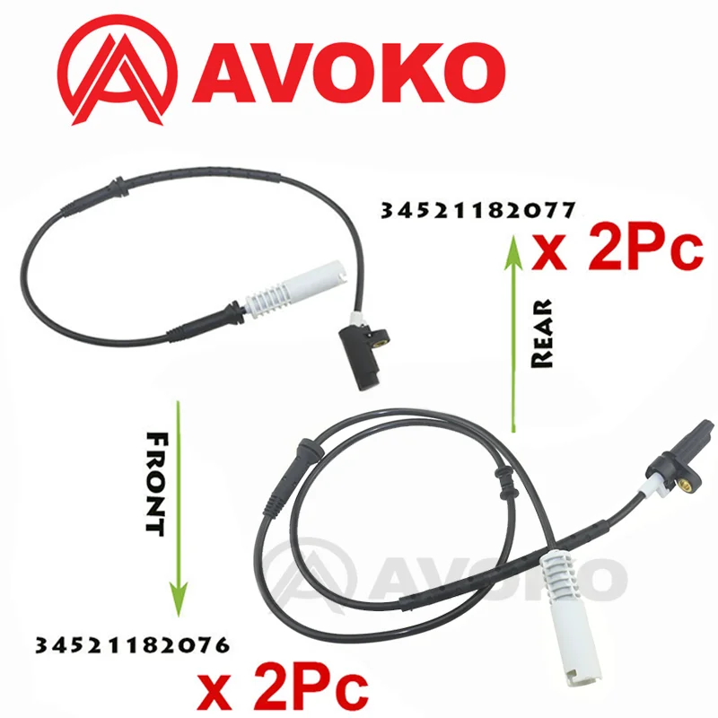 

4X Front & Rear ABS Wheel Speed Sensor For BMW 7 Series 740i 740iL 750iL E38 4.0L 4.4L 34521182076 34521182077