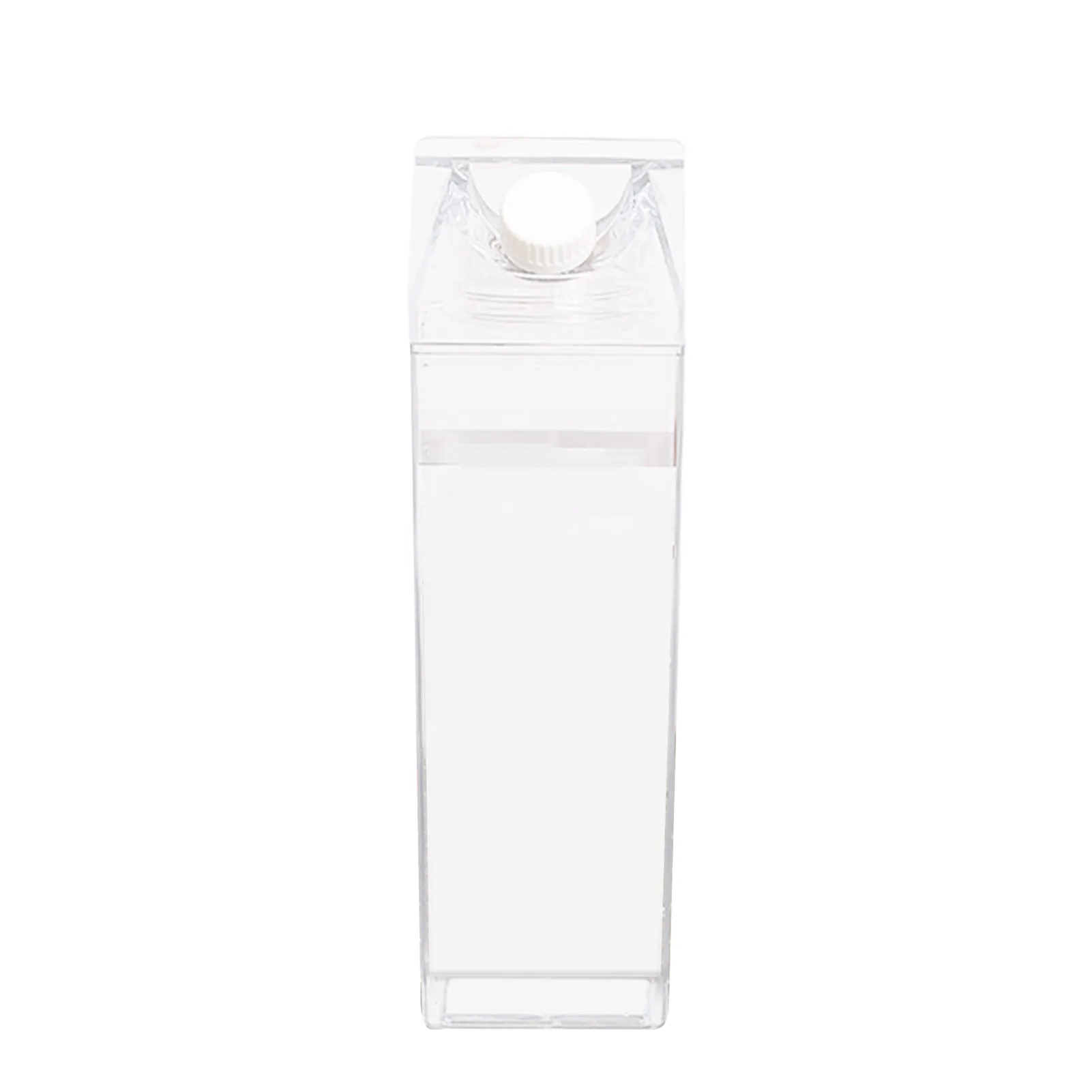 

Clear Milk Carton Water Bottles Transparent Water Bottle Portable Clear Drinking Cup Leakproof Transparent Juice Bottles For