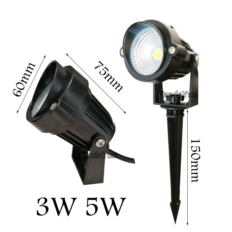 Лампа для газона 3 Вт 5 220 В 12 в пост. Тока