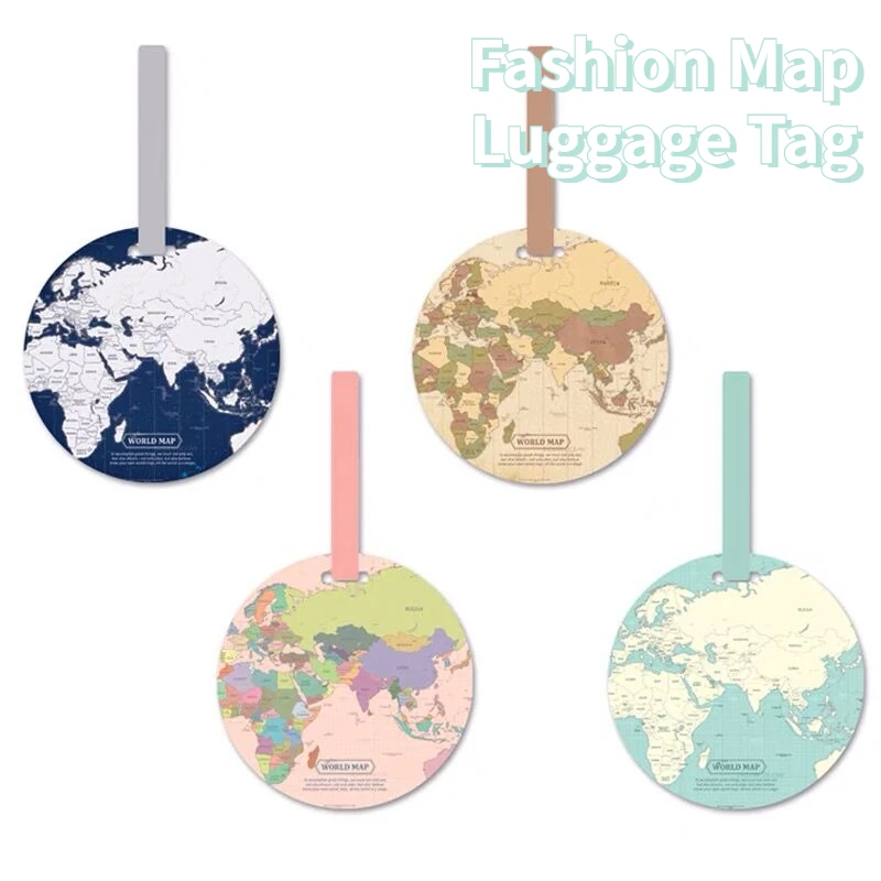 

Fashion Map Luggage Tag Women Travel Accessories Suitcase ID Address Name Holder Baggage Boarding Tag Portable Label Travel Tags