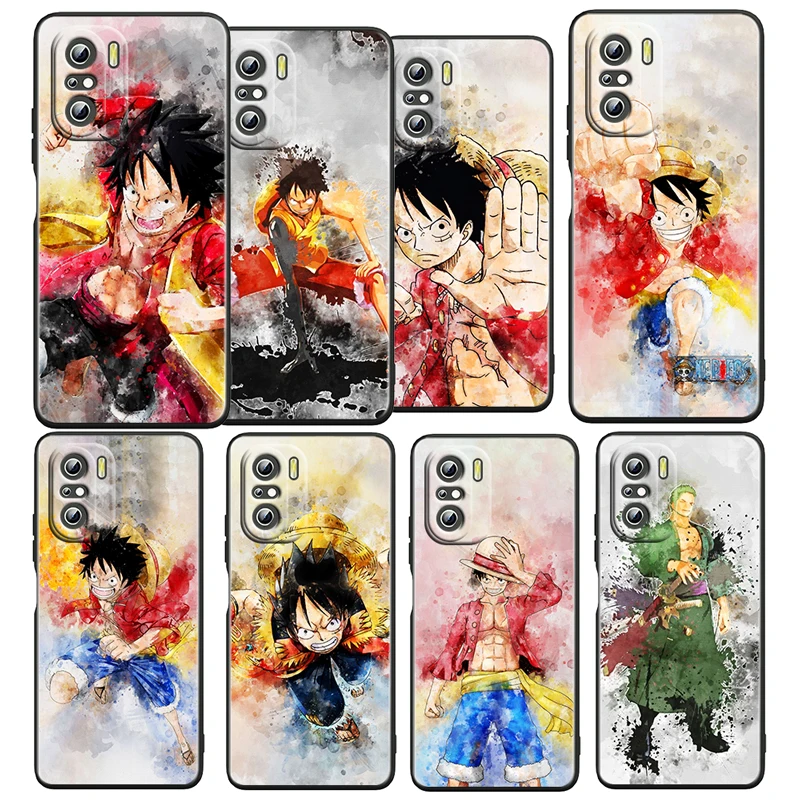 

Cartoon One Piece Luffy Cool For Xiaomi Redmi 10 10X K40 K30 K20 9 9I 9A 9C 8 5G Silicone Soft Black Phone Case Funda Coque Capa