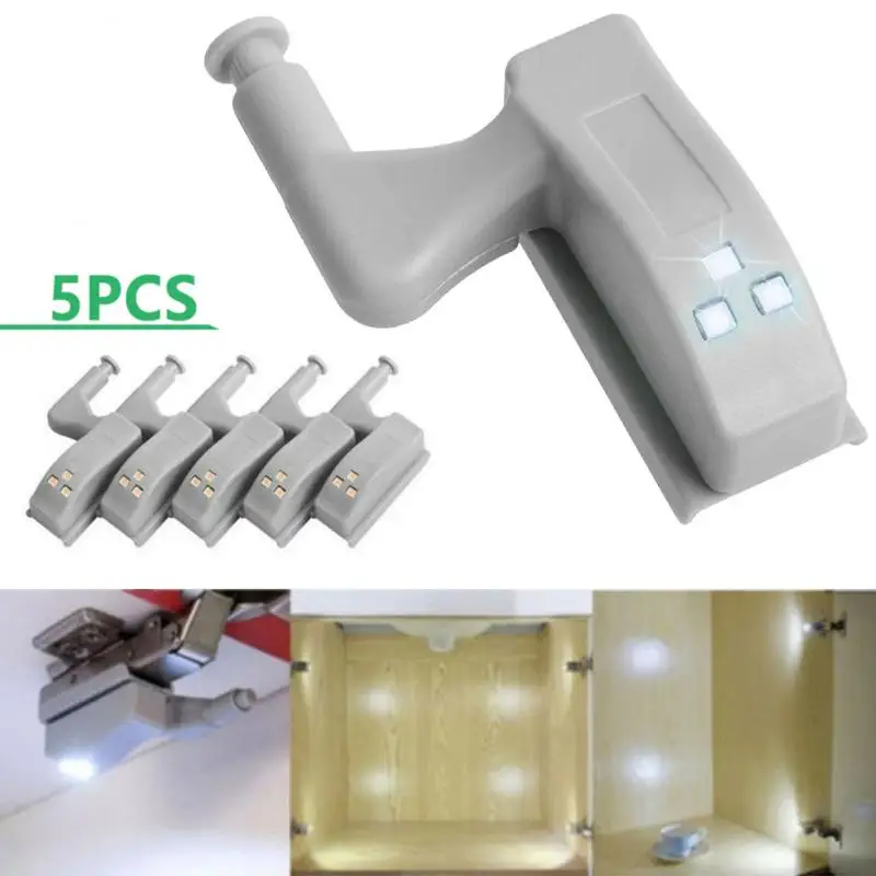 

5/10PCS Cabinet Hinge LED Sensor Light For Wardrobe Cupboard Kitchen Door Closet Bedroom Kitchen Closet Night Lamp Indoor Light