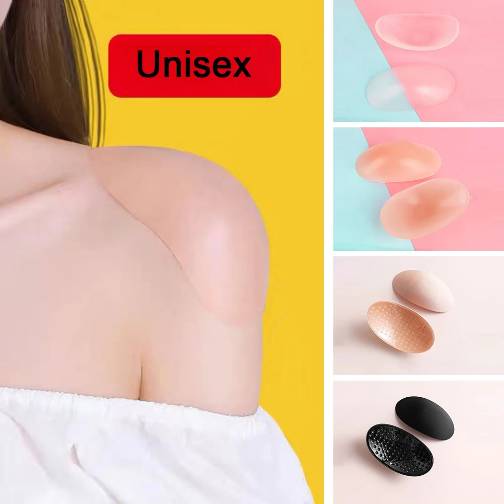 

Soft Silicone Shoulder Self-Adhesive Clothing Decoration Seamless Shoulder Pads Shoulder Pad Enhancer Reusable