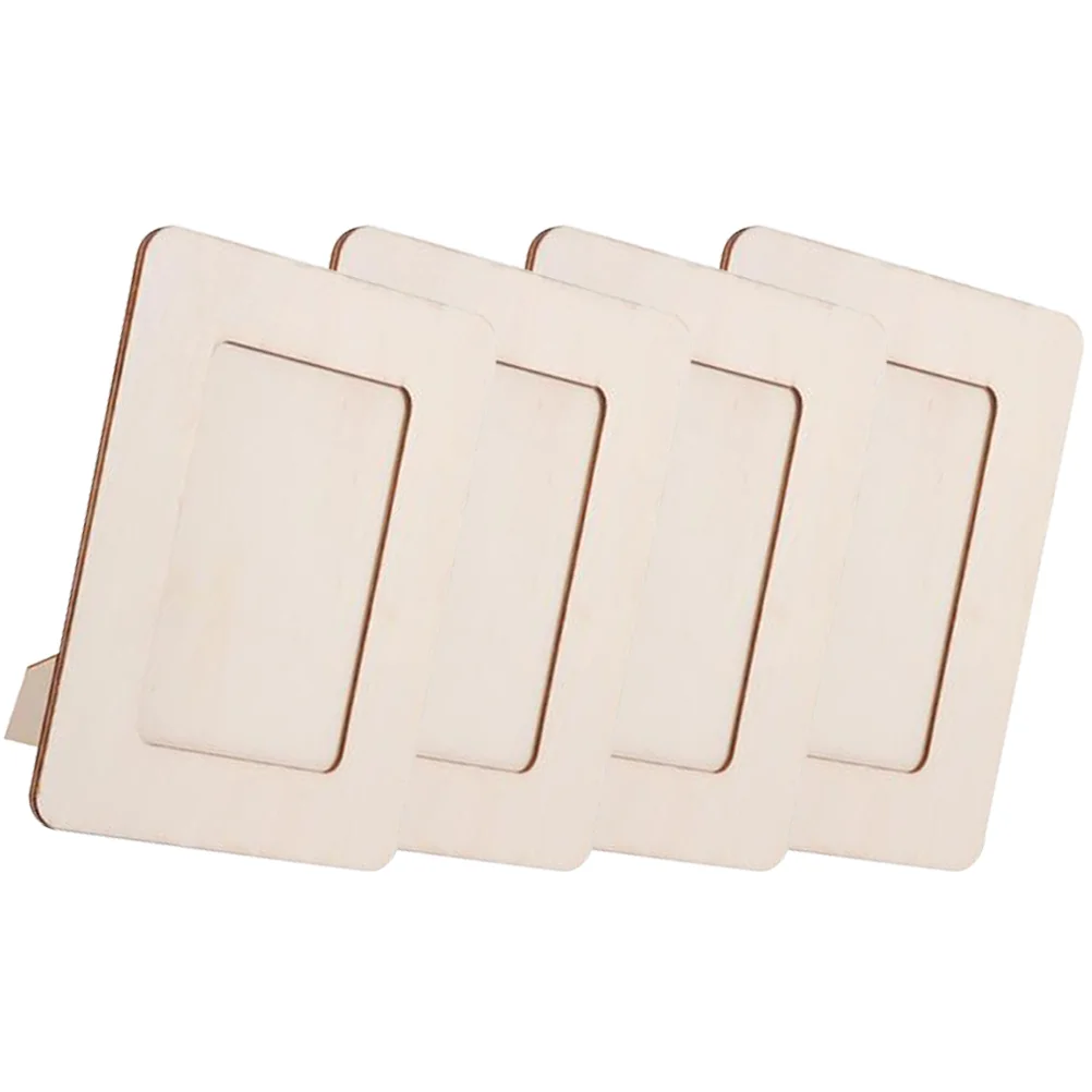 4 шт. незаконченная фоторамка DIY деревянные рамки изображение для детей ремесла