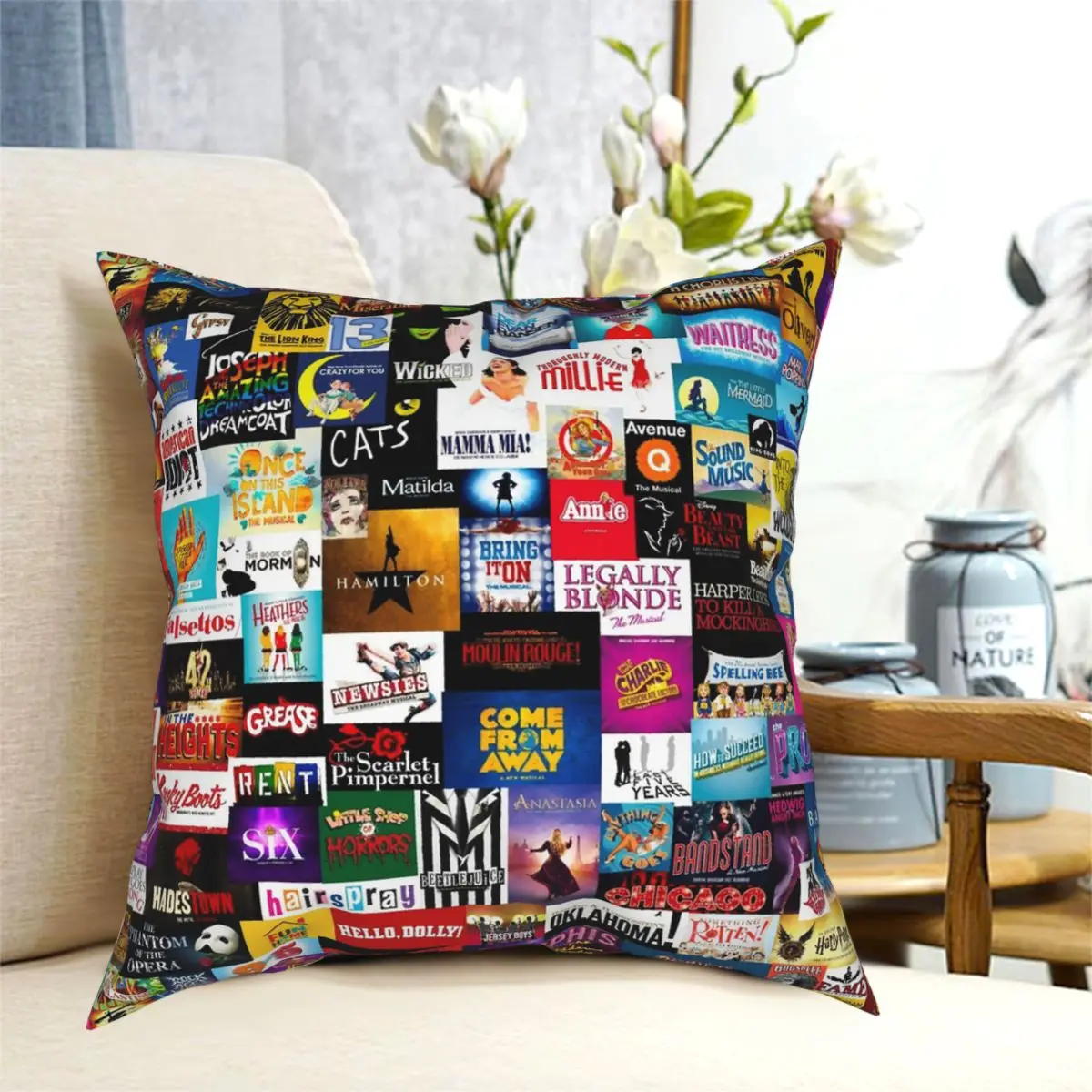 

Декоративный чехол на молнии с квадратной подушкой, 45x45 см