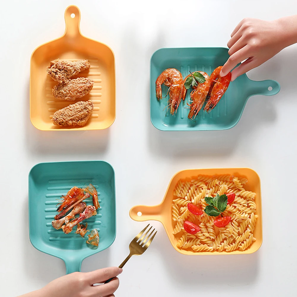 

Candy Snacks Nuts Dry Fruits Plastic Plate Snack French Fries Dishes Bowl Breakfast Tray Wedding Party Dessert With Handle