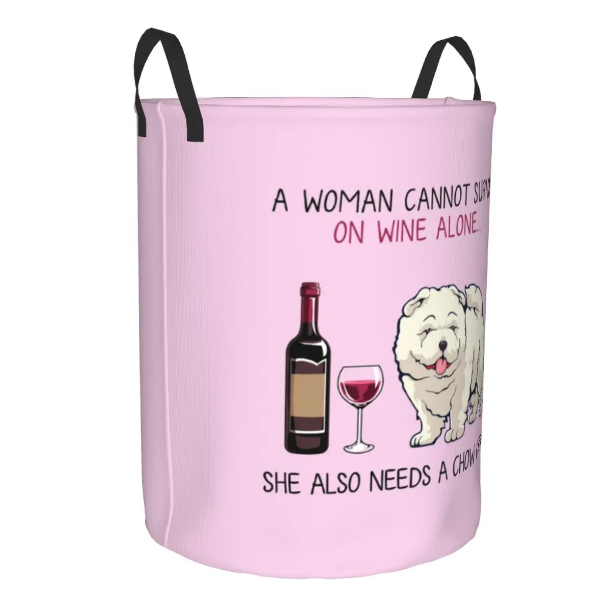 Забавная корзина для белья Chow и вина большая хранения домашних животных щенков