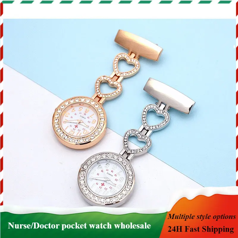 

Doctor Portable Pocket Watch Lady Diamond Watch Manufacturer Distribution Unique Wach New Nurse Watch Hanging Chest Watch Gift
