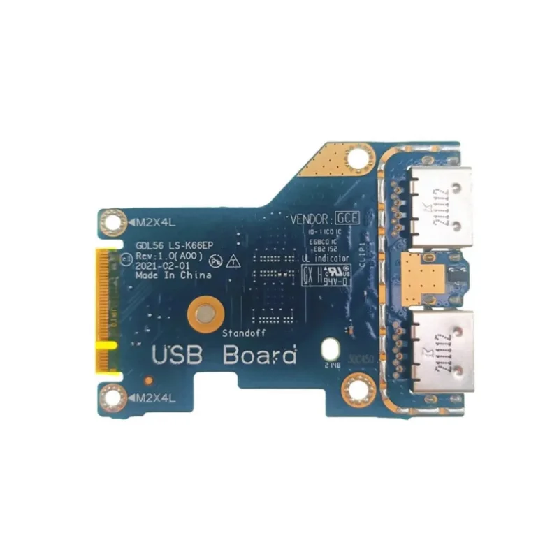 Оригинальная плата ввода-вывода USB для Dell G15 5515 (2021) GDL56 LS-K66EP 5VN7D 05VN7D