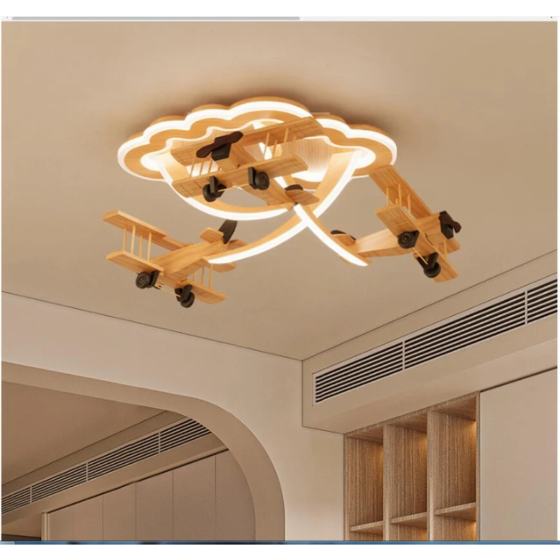 

Art Led Chandelier Pendant Lamp Light Modern Deco Cartoon Ceiling Children Room Bedroom Plane Design Nordic Interior Decoration