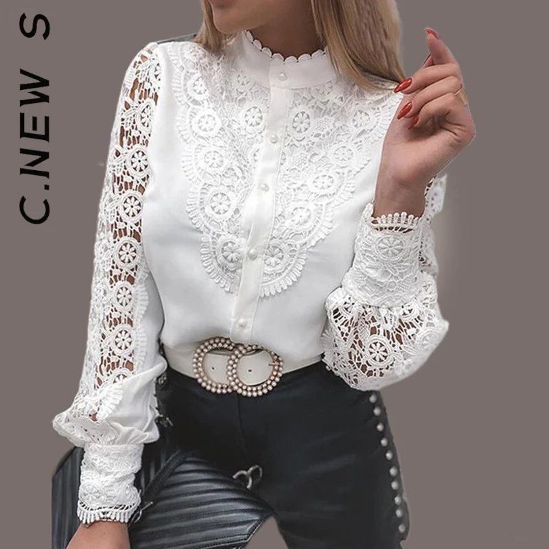 

Новая модная женская рубашка C.New S, Новые Топы, элегантный сетчатый дизайнерский топ с вырезами, женская мягкая Базовая Женская одежда для др...