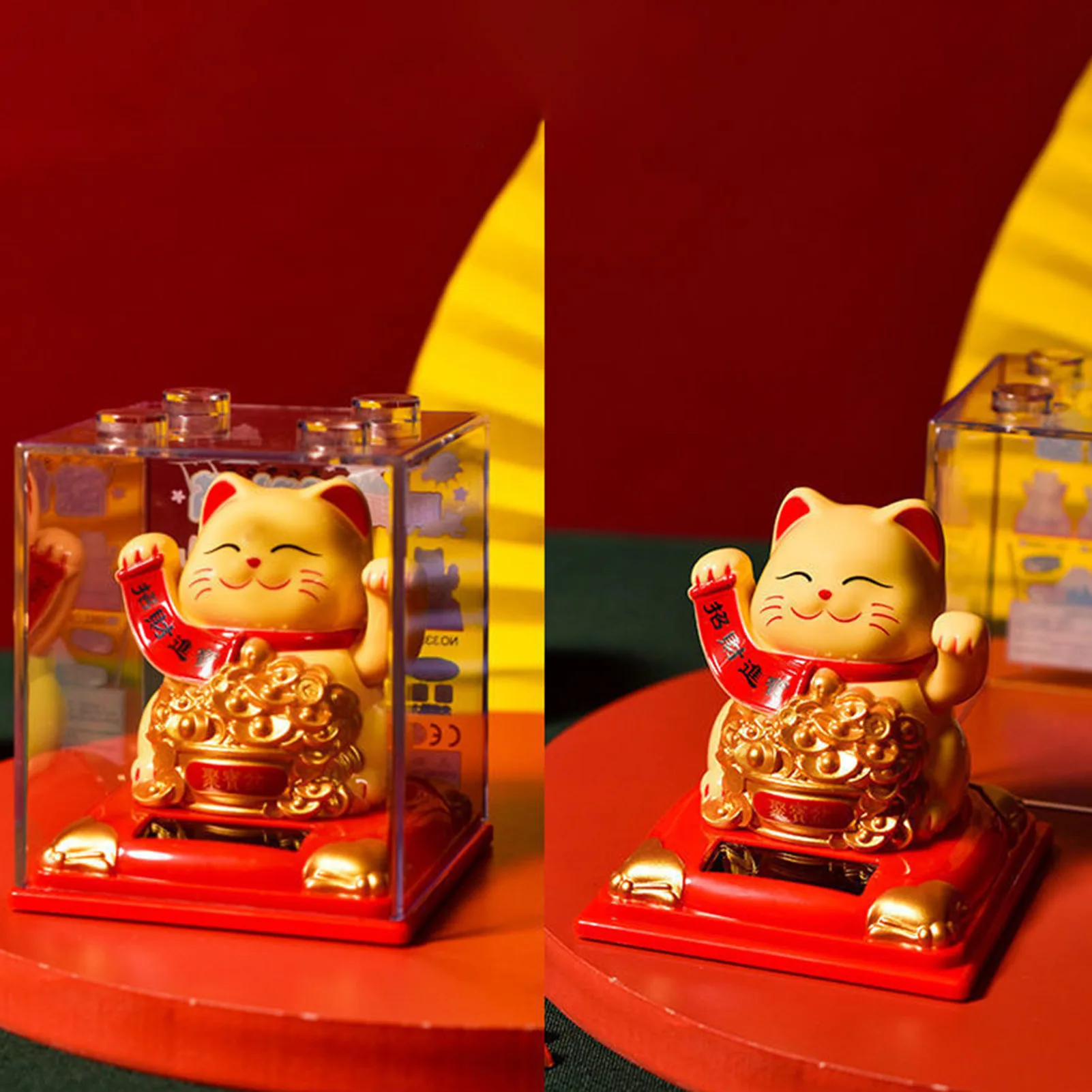 

Солнечный махающий кот из пластика