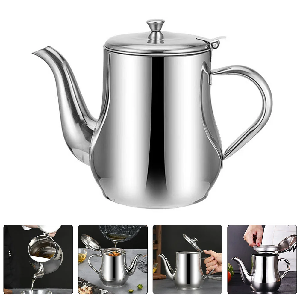 

Stainless Steel Oil Pot Container Honey Containers Home Strainer Food Holder Restaurant Grease Kitchen Supply Can Storage