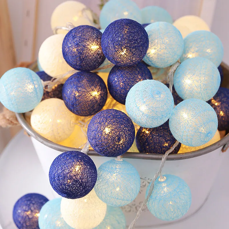 

Navidad Ornaments LED 4cm 6cm Cotton Balls String Lights Christmas Tree Decorations for Home New Year 2023 Kids Gifts Xmas Decor