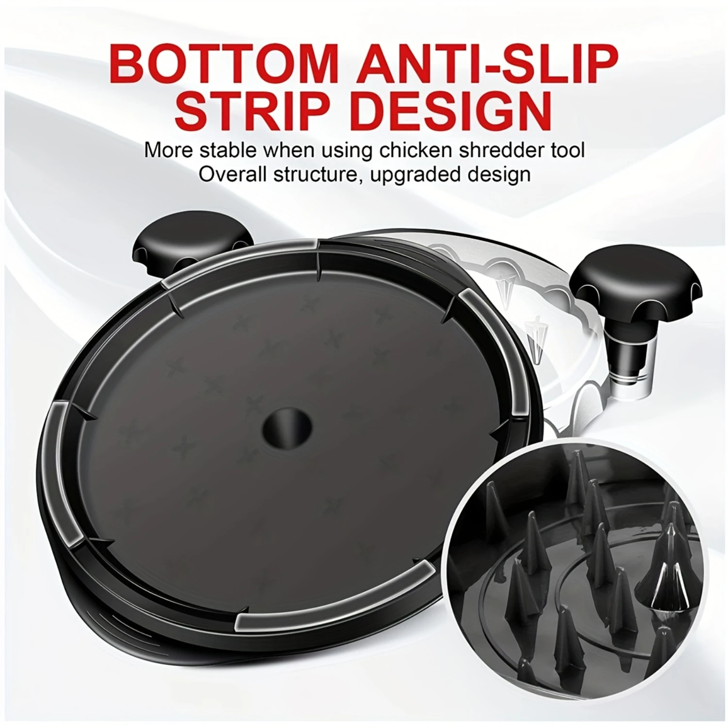 Измельчитель мяса без BPA с прозрачной крышкой — нескользящий термостойкий можно