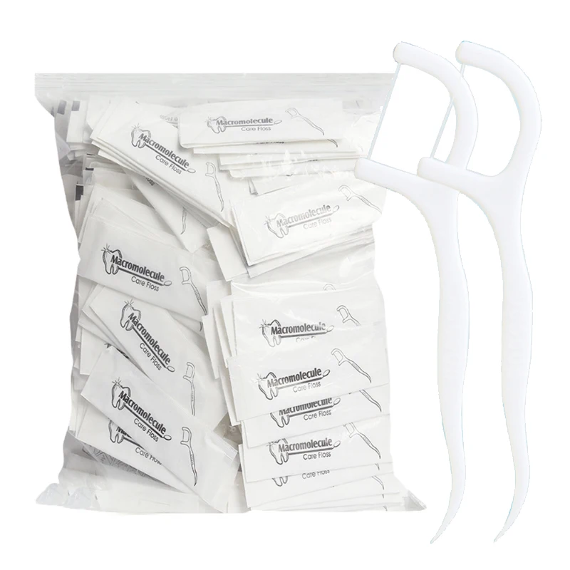 Dental Floss Picks,Individually Wrapped Dental Floss Picks, Single Wrapped Floss, Travel Dental Floss, Unflavored Floss Picks
