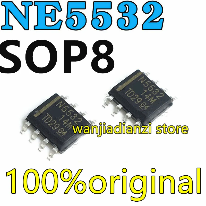 

10 шт. NE5532DR NE5532 N5532 Двойной рабочий усилитель SOP8 операционный усилитель IC чип, двойной низкий уровень шума