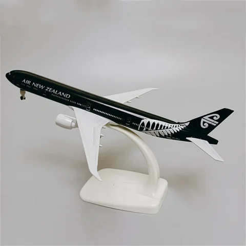 Модель самолета из металлического сплава, 16 см, 19 см, черный авиационный аппарат Новой Зеландии, Боинг 777, B777, дыхательные пути