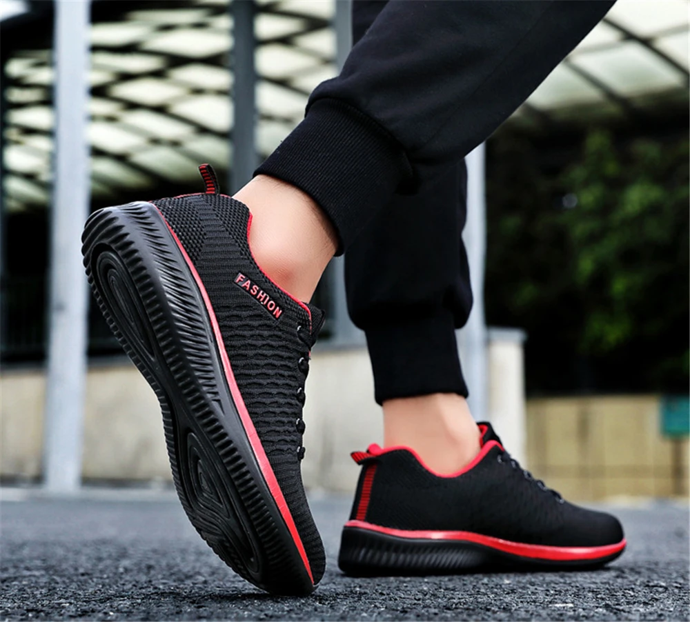 Comfortable Breathable Casual Men Women Knit Sneakers Breathable Athletic Running Walking Gym Shoes