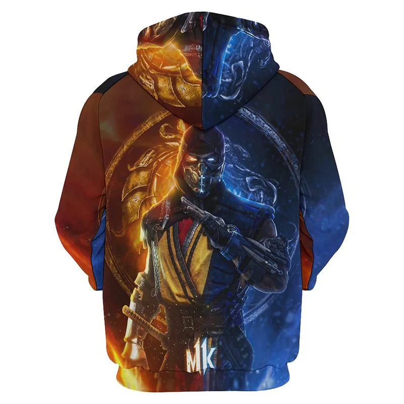 Худи с 3D-принтом Mortal Kombat для женщин и мужчин смешная толстовка уличная одежда