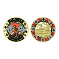 lucky coin gold plated chips challenge coin monaco casino lucky metal poker chips casino supplies commemorative collection gifts