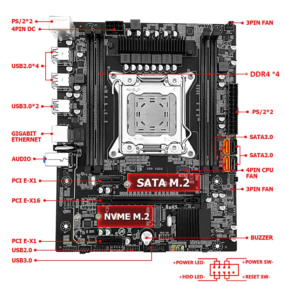 MACHINIST X99 комплект материнской платы Xeon E5 2620 в 3 CPU Kit LGA 2011-3 1 шт. * 16 Гб DDR4 2133 МГц ОЗУ