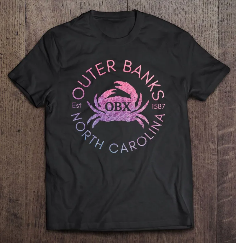 

Винтажные летние мужские футболки с принтом наружного берега Северная Каролина