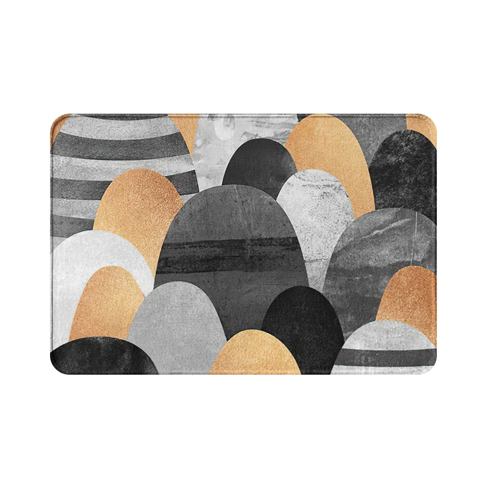 Темно-серые впитывающие дверные коврики с гальваническим рисунком |