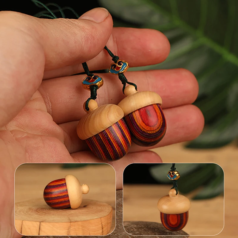 

1*Mini Sandalwood Rescue Pill Case Portable Tablets Storage Sealed Can For Outdoor First Aid Tool Solid Wood Medicine Pill Box