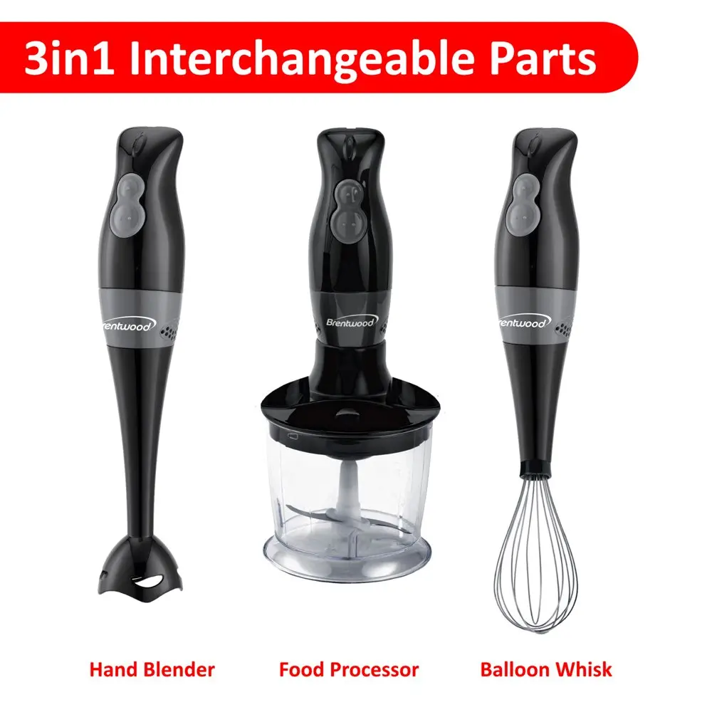 

Hot Sale HB-38BK 2-Speed Hand Blender And Food Processor With Balloon Whisk (Black)