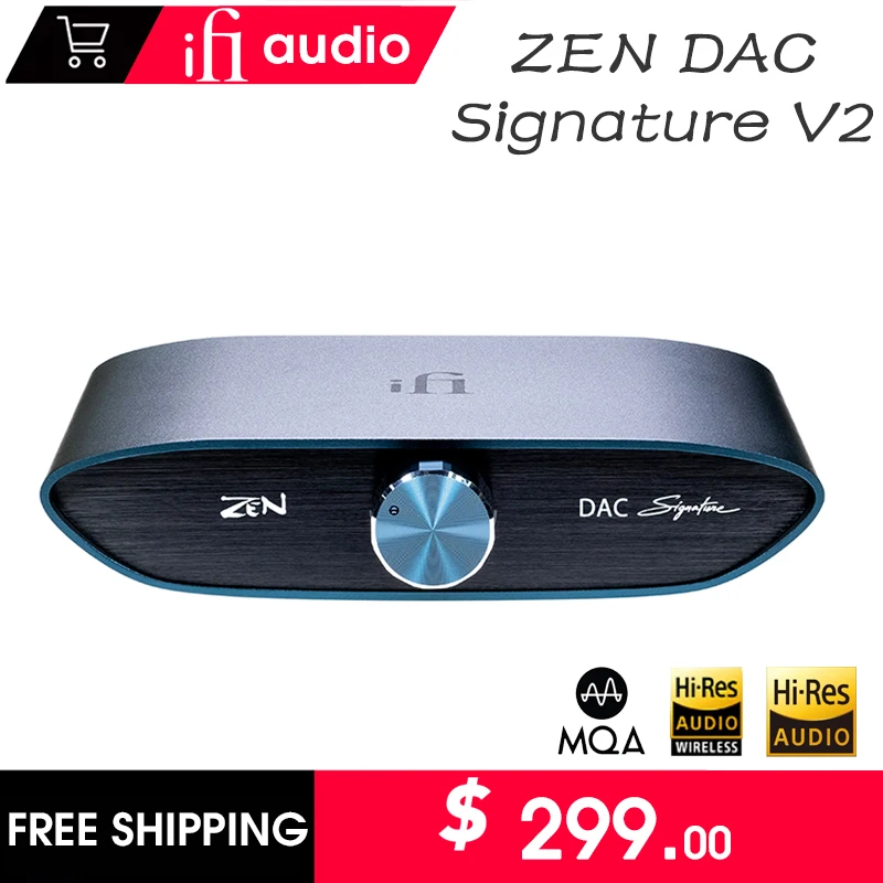 

iFi ZEN DAC Signature V2 Desktop USB MQA Balanced Codec Decoder ipower2 Power Adapter Professional Hifi Audio Sound Equipment