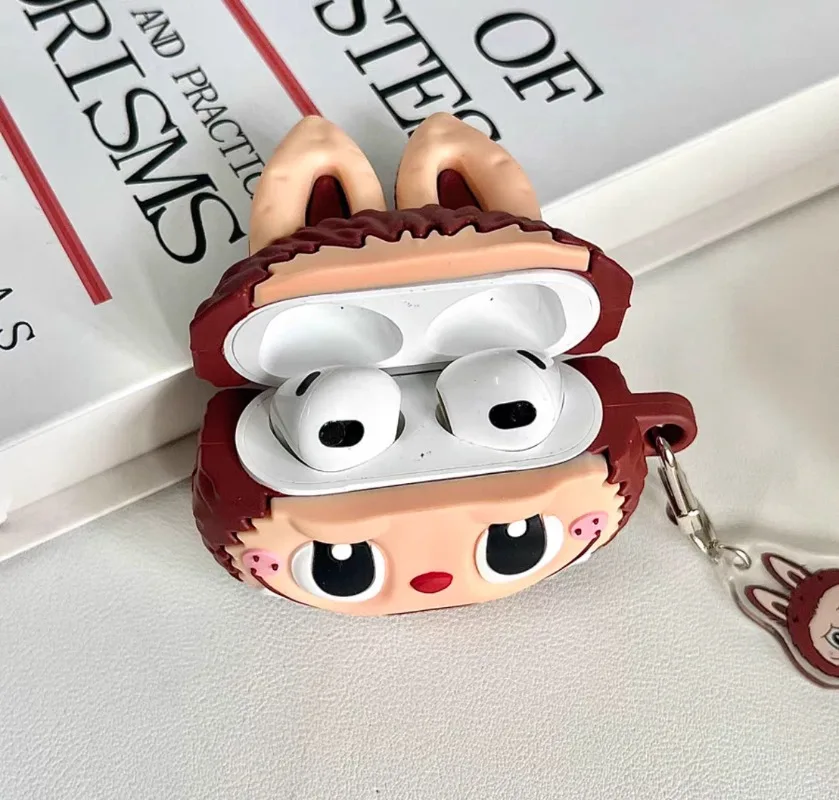 Для Apple AirPods 1 2 3 4 Pro чехол 3D Labubu милый мультяшный силиконовый защитный для